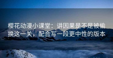 樱花动漫小课堂：讲因果是不是被偷换这一关，配合写一段更中性的版本