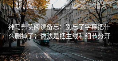 神马影院阅读备忘：别忘了字幕把什么删掉了；做法是把主线和细节分开