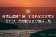 樱花动漫随手记：抓评价词和事实词怎么分，然后把信息分层成三段